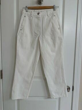 Classic High-Rise White Women's Pants